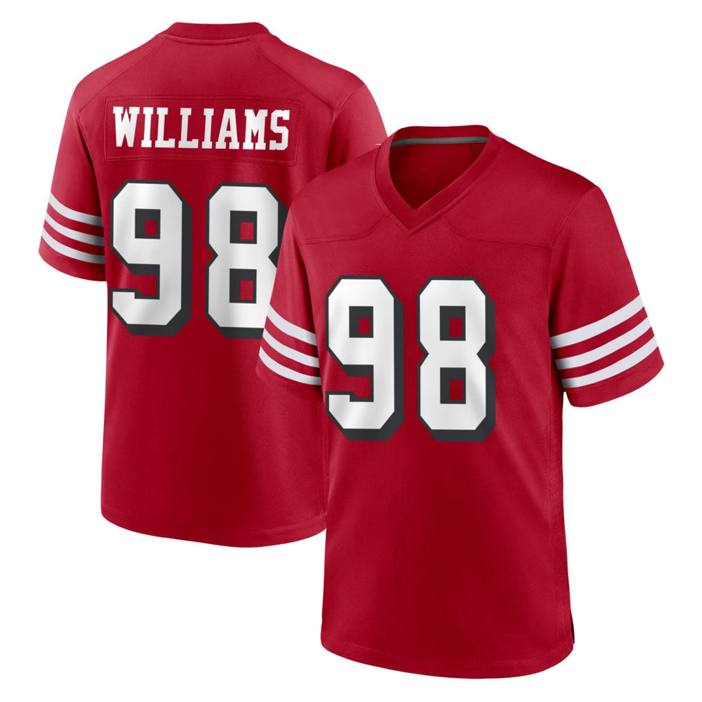 Kooe SF.49ers #98 Mykel Williams Player Red Limited Alternate Home Game Stitched Jerseys