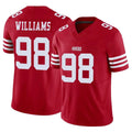 Kooe SF.49ers #98 Mykel Williams Player Red Limited Vapor F.U.S.E. Home Game Stitched Jerseys