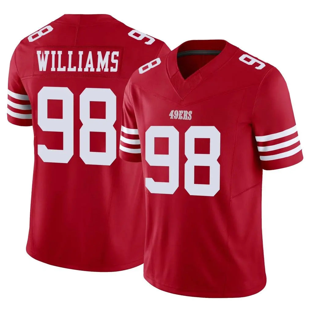 Kooe SF.49ers #98 Mykel Williams Player Red Limited Vapor F.U.S.E. Home Game Stitched Jerseys