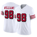 Kooe SF.49ers #98 Mykel Williams Player White Limited Alternate Vapor F.U.S.E. Home Game Stitched Jerseys