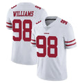 Kooe SF.49ers #98 Mykel Williams Player White Limited Vapor Untouchable Home Game Stitched Jerseys