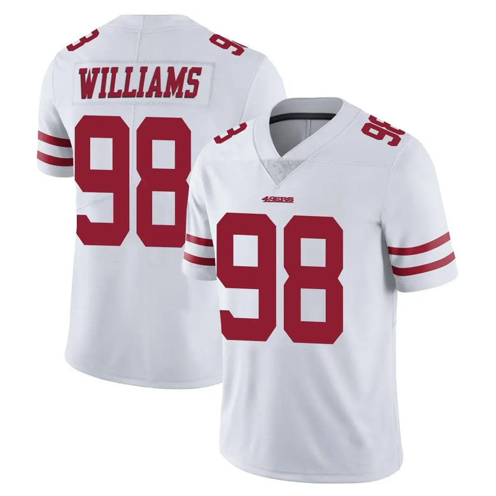 Kooe SF.49ers #98 Mykel Williams Player White Limited Vapor Untouchable Home Game Stitched Jerseys