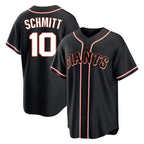 Kooe SF.Giants #10 Casey Schmitt Player Black Fashion Out Home Limited Stitched Jerseys