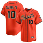 Kooe SF.Giants #10 Casey Schmitt Player Orange Home Limited Stitched Jerseys