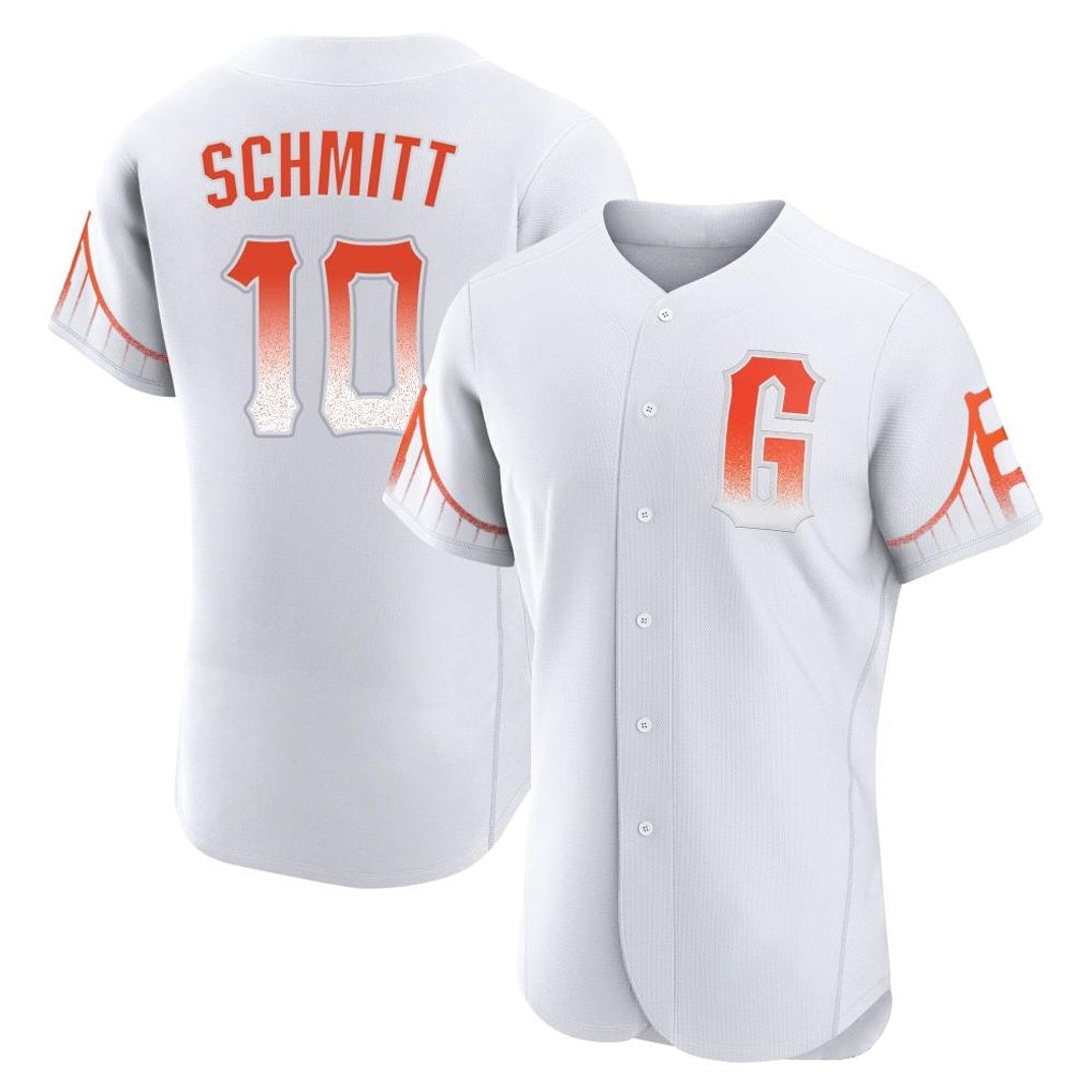 Kooe SF.Giants #10 Casey Schmitt Player White City Connect Home Limited Elite Stitched Jerseys