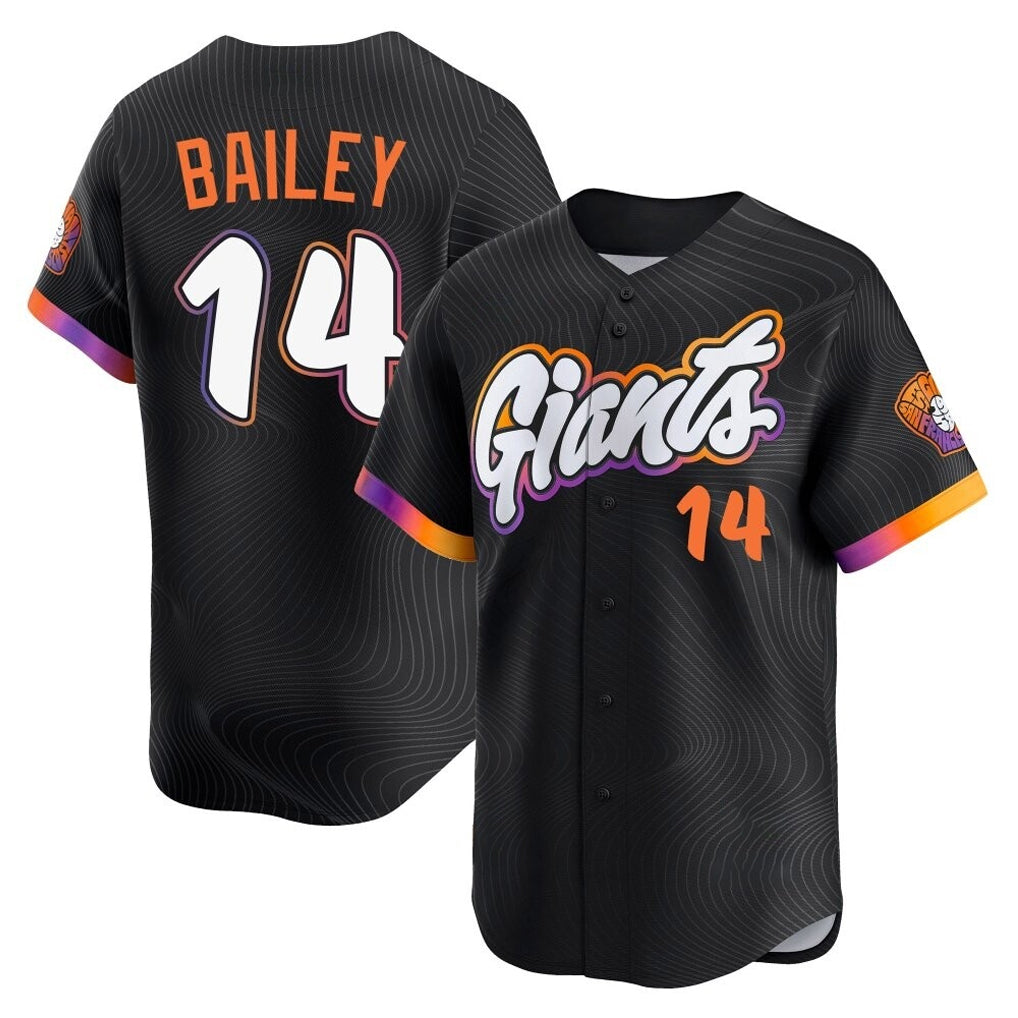 Kooe SF.Giants #14 Patrick Bailey Player Black 2025 City Connect Home Limited Stitched Jerseys