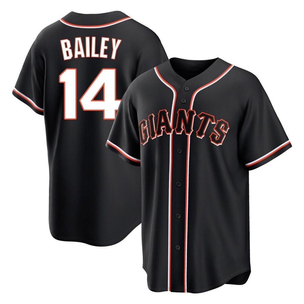Kooe SF.Giants #14 Patrick Bailey Player Black Fashion Out Home Limited Stitched Jerseys