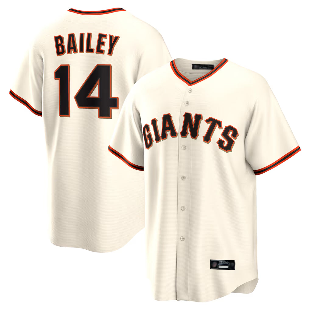 Kooe SF.Giants #14 Patrick Bailey Player Cream Home Game Stitched Jerseys
