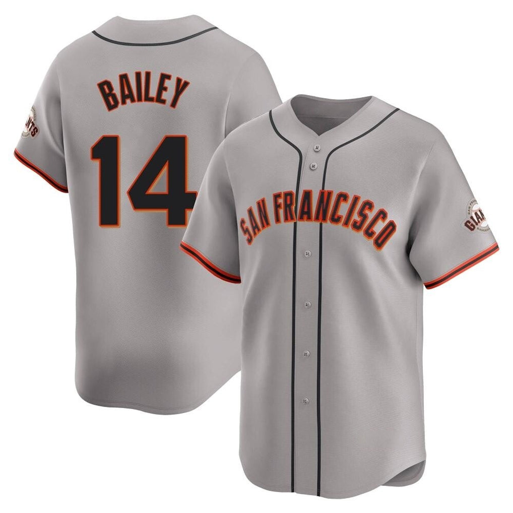 Kooe SF.Giants #14 Patrick Bailey Player Gray Home Limited Stitched Jerseys