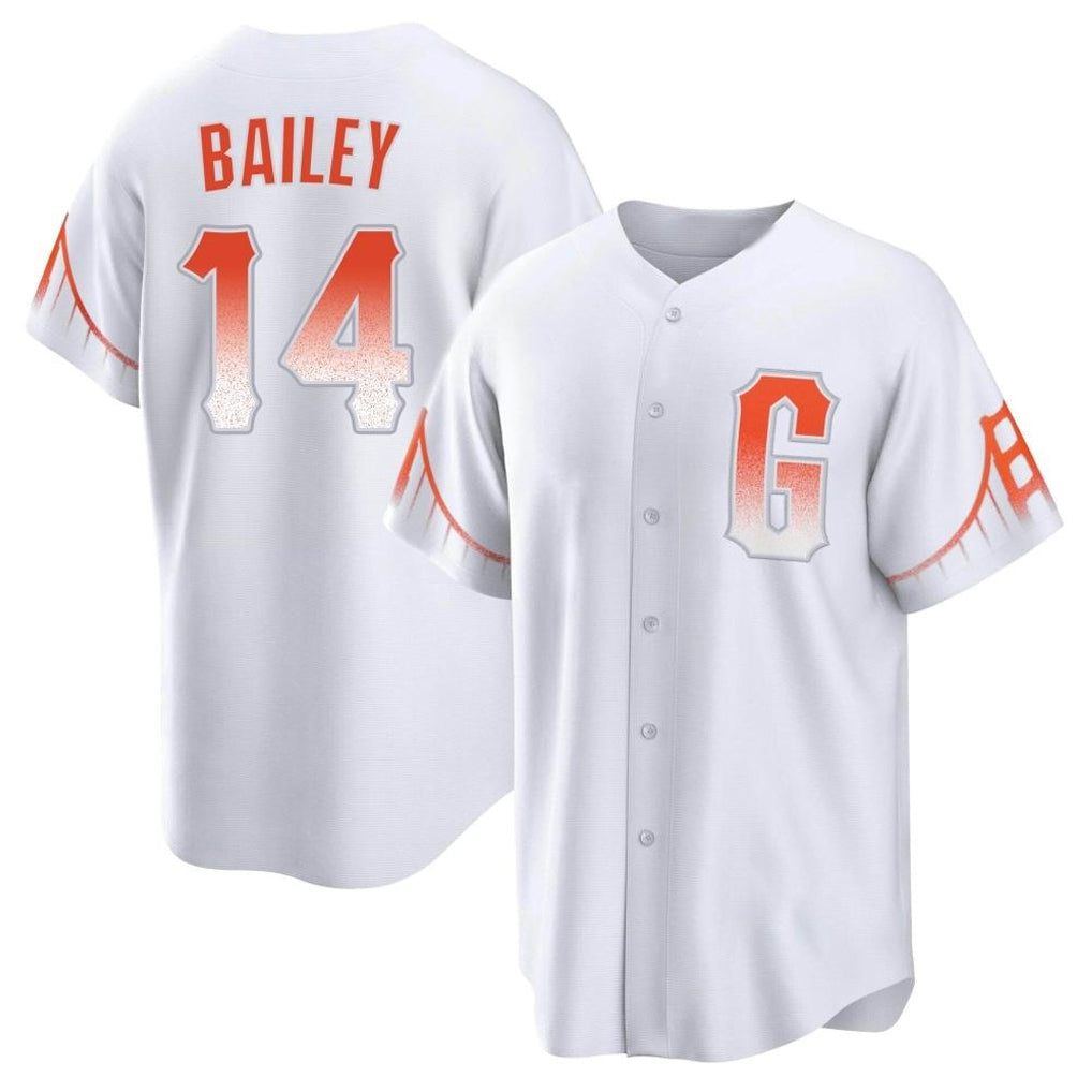 Kooe SF.Giants #14 Patrick Bailey Player White City Connect Home Game Stitched Jerseys