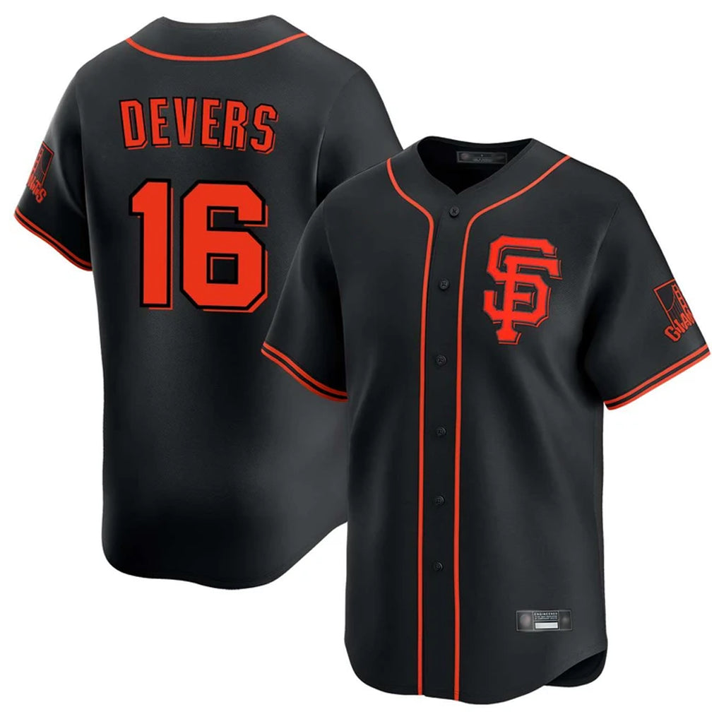 Kooe SF.Giants #16 Rafael Devers Player Black 2026 Home Limited Stitched Jerseys