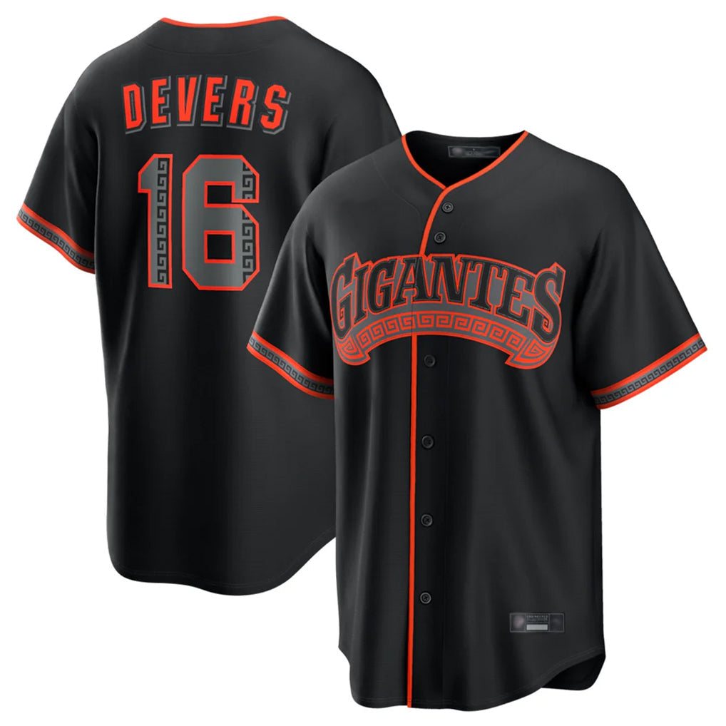 Kooe SF.Giants #16 Rafael Devers Player Black Alternate Limited Stitched Jerseys