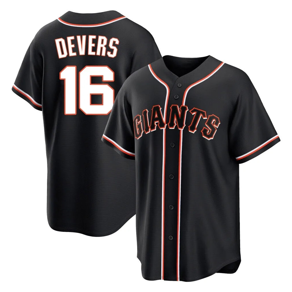 Kooe SF.Giants #16 Rafael Devers Player Black Fashion Out Home Limited Stitched Jerseys