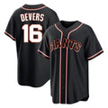 Kooe SF.Giants #16 Rafael Devers Player Black Fashion Out Home Limited Stitched Jerseys