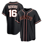 Kooe SF.Giants #16 Rafael Devers Player Black Fashion Out Home Limited Stitched Jerseys