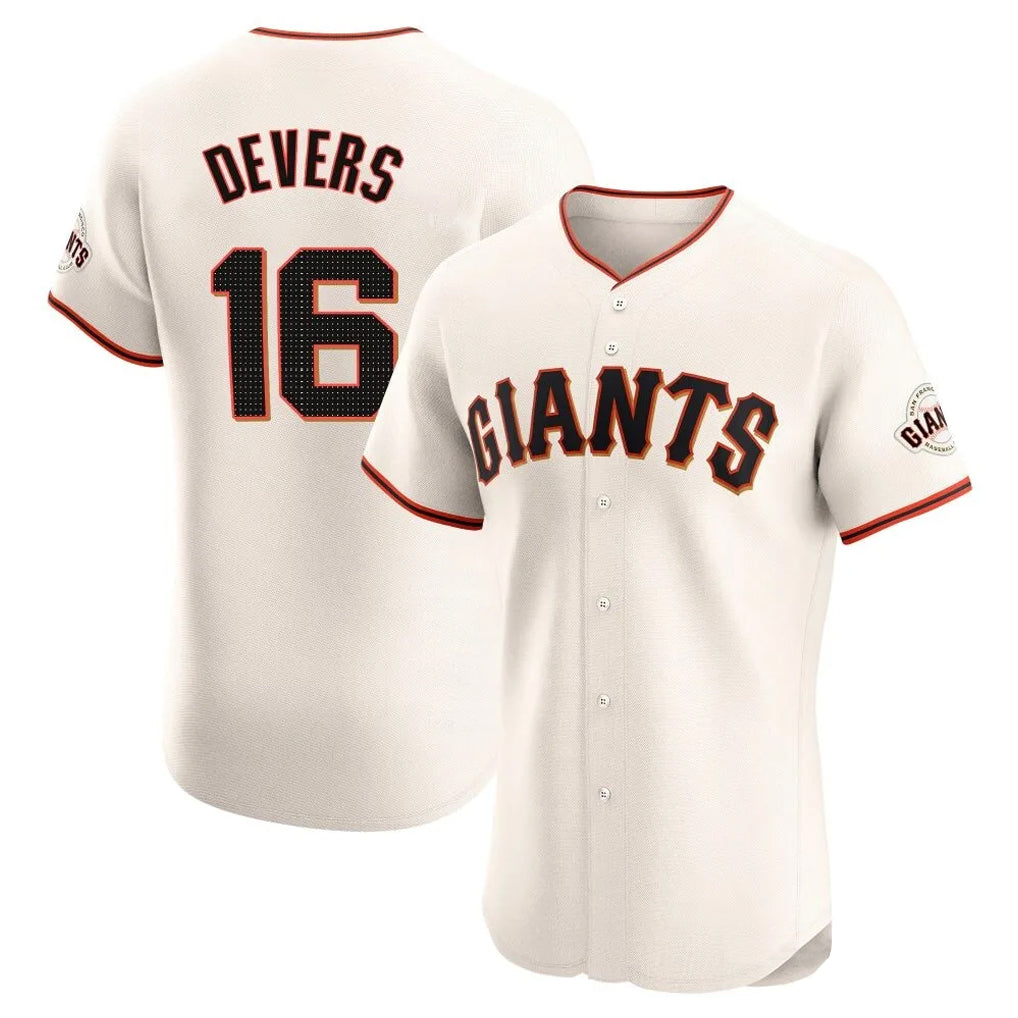 Kooe SF.Giants #16 Rafael Devers Player Cream Home Limited Elite Stitched Jerseys