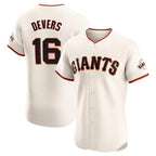 Kooe SF.Giants #16 Rafael Devers Player Cream Home Limited Elite Stitched Jerseys