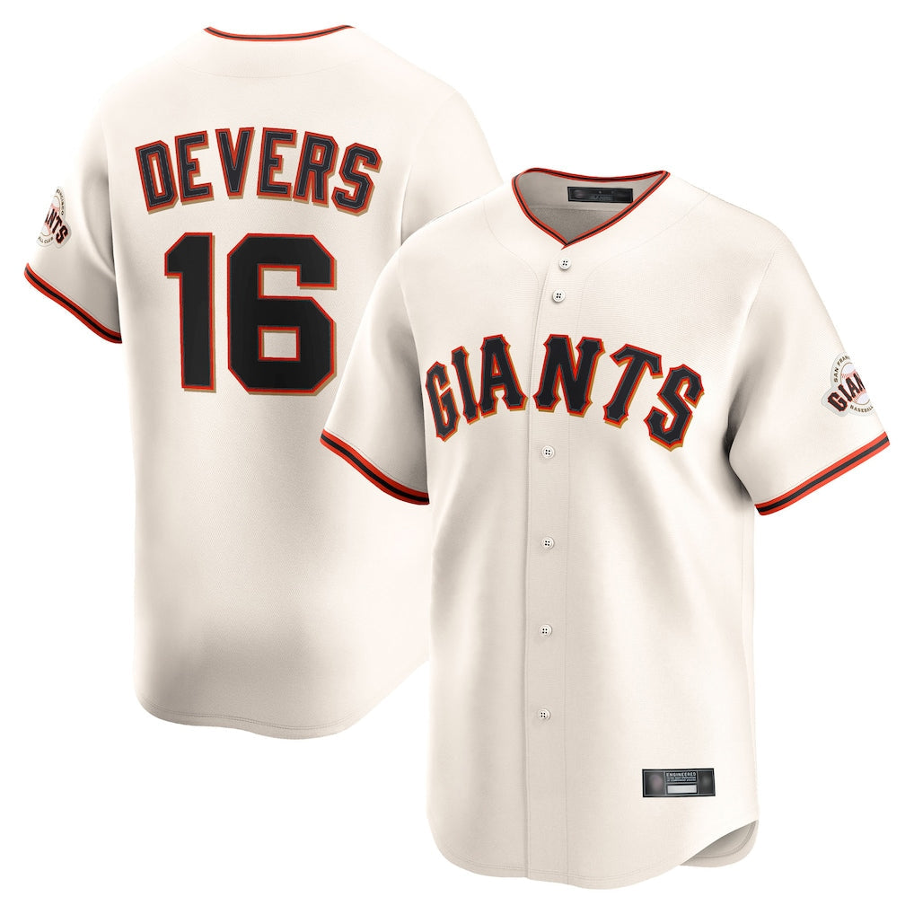 Kooe SF.Giants #16 Rafael Devers Player Cream Home Limited Stitched Jerseys