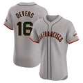 Kooe SF.Giants #16 Rafael Devers Player Gray Home Limited Elite Stitched Jerseys