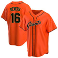 Kooe SF.Giants #16 Rafael Devers Player Orange Home Game Stitched Jerseys