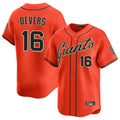 Kooe SF.Giants #16 Rafael Devers Player Orange Home Limited Stitched Jerseys