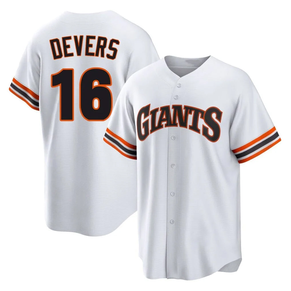 Kooe SF.Giants #16 Rafael Devers Player White Home Game Stitched Jerseys