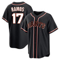Kooe SF.Giants #17 Heliot Ramos Player Black Fashion Out Home Limited Stitched Jerseys