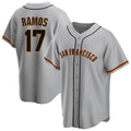Kooe SF.Giants #17 Heliot Ramos Player Gray Home Game Stitched Jerseys