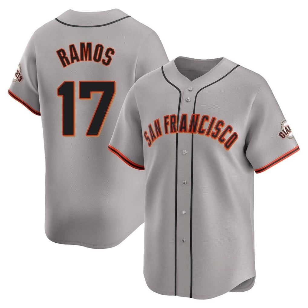 Kooe SF.Giants #17 Heliot Ramos Player Gray Home Limited Stitched Jerseys