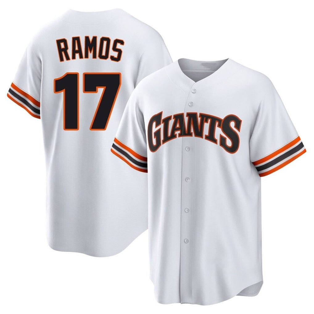 Kooe SF.Giants #17 Heliot Ramos Player White Home Game Stitched Jerseys