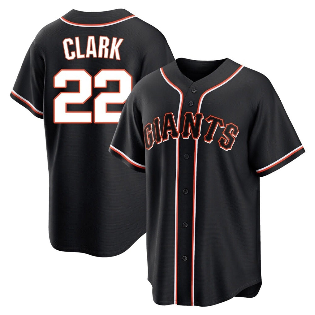 Kooe SF.Giants #22 Will Clark Player Black Fashion Out Home Limited Stitched Jerseys
