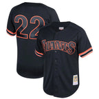 Kooe SF.Giants #22 Will Clark Player Black Mitchell & Ness Cooperstown Collection Limited Stitched Jerseys