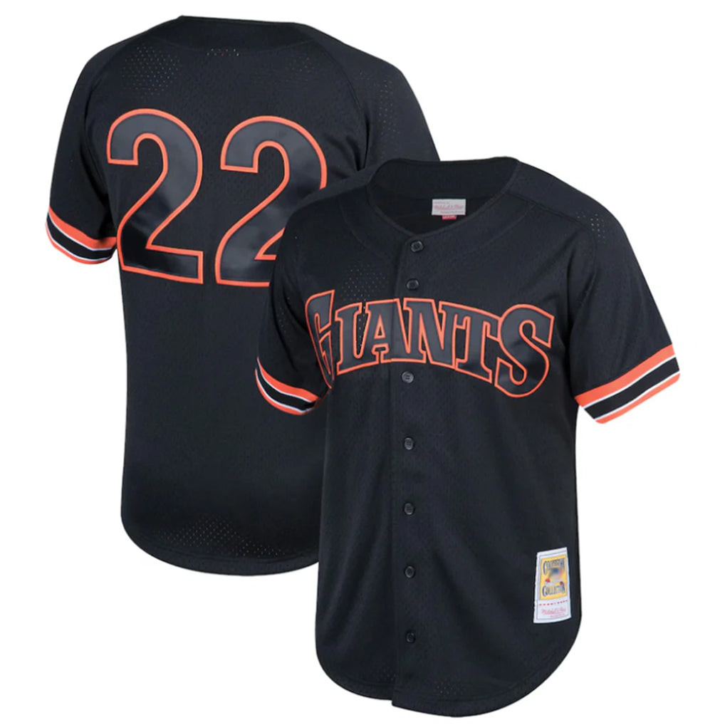 Kooe SF.Giants #22 Will Clark Player Black Mitchell & Ness Cooperstown Collection Limited Stitched Jerseys