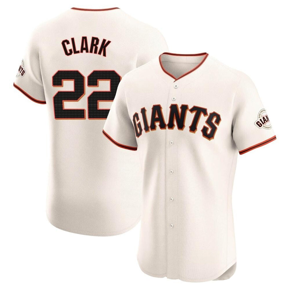 Kooe SF.Giants #22 Will Clark Player Cream Home Limited Elite Stitched Jerseys