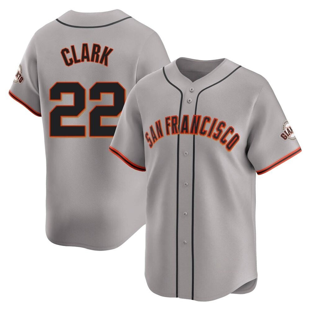 Kooe SF.Giants #22 Will Clark Player Gray Home Limited Stitched Jerseys