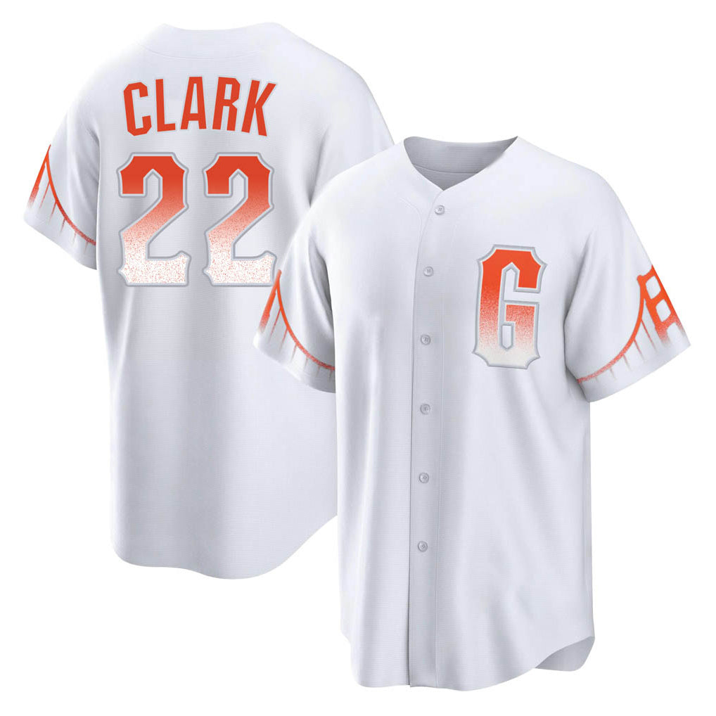 Kooe SF.Giants #22 Will Clark Player White City Connect Home Game Stitched Jerseys
