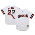 Kooe SF.Giants #22 Will Clark Player White Mitchell & Ness Cooperstown Collection 1989 Limited Stitched Jerseys