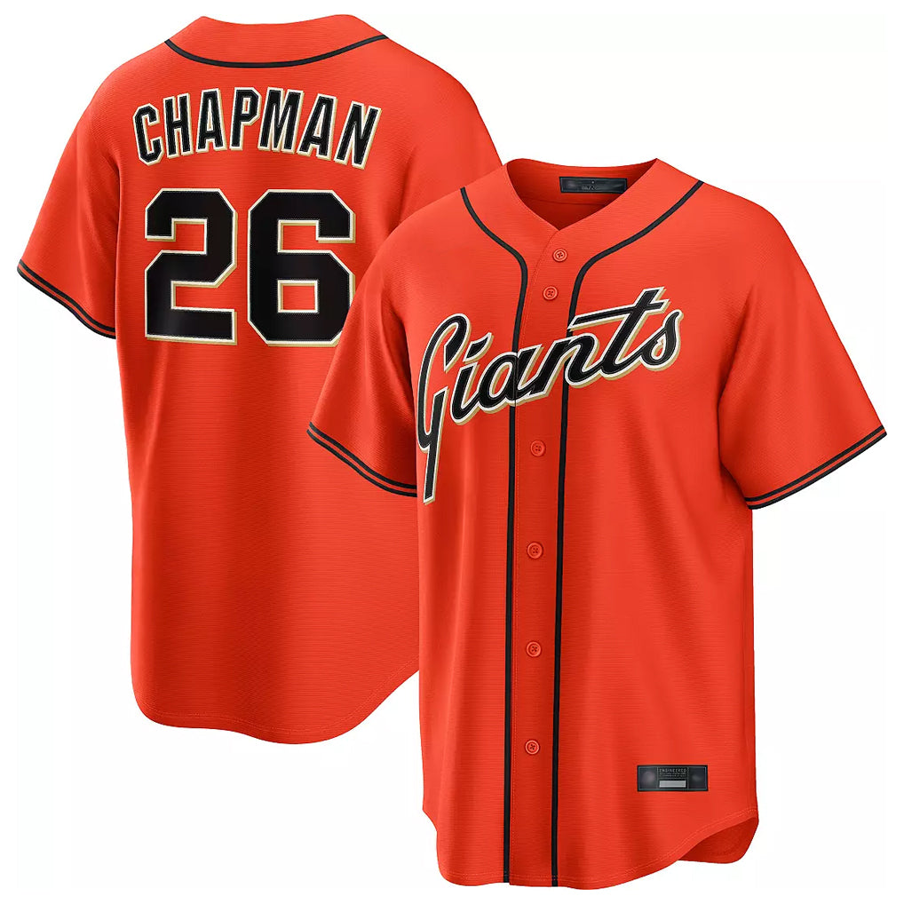 Kooe SF.Giants #26 Matt Chapman Player Orange Home Game Stitched Jerseys