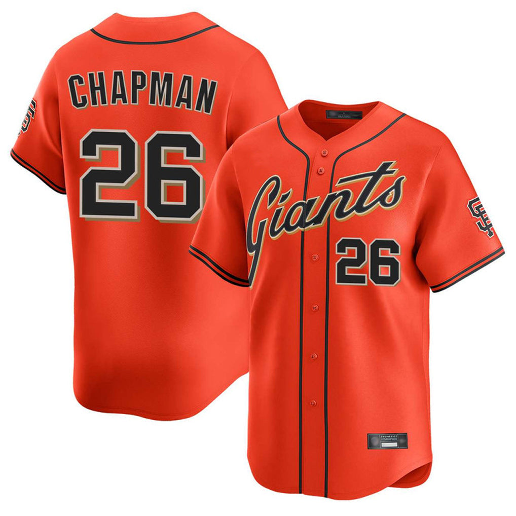 Kooe SF.Giants #26 Matt Chapman Player Orange Home Limited Stitched Jerseys