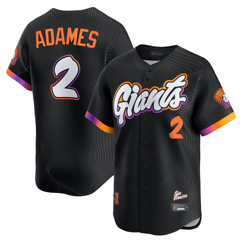Kooe SF.Giants #2 Willy Adames Player Black 2025 City Connect Home Limited Stitched Jerseys