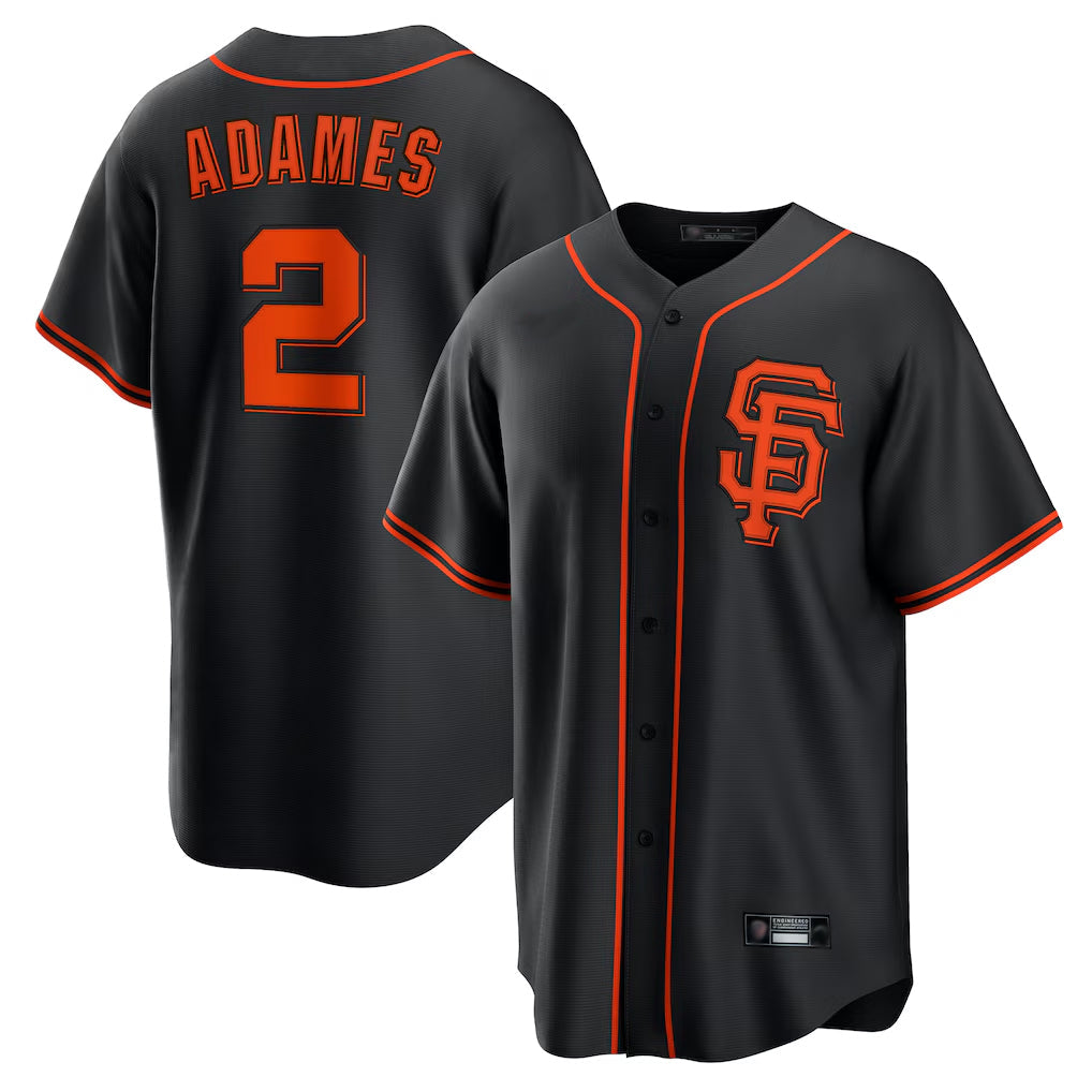 Kooe SF.Giants #2 Willy Adames Player  Black 2026 Home Game Stitched Jerseys