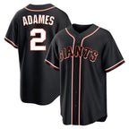 Kooe SF.Giants #2 Willy Adames Player Black Fashion Out Home Limited Stitched Jerseys