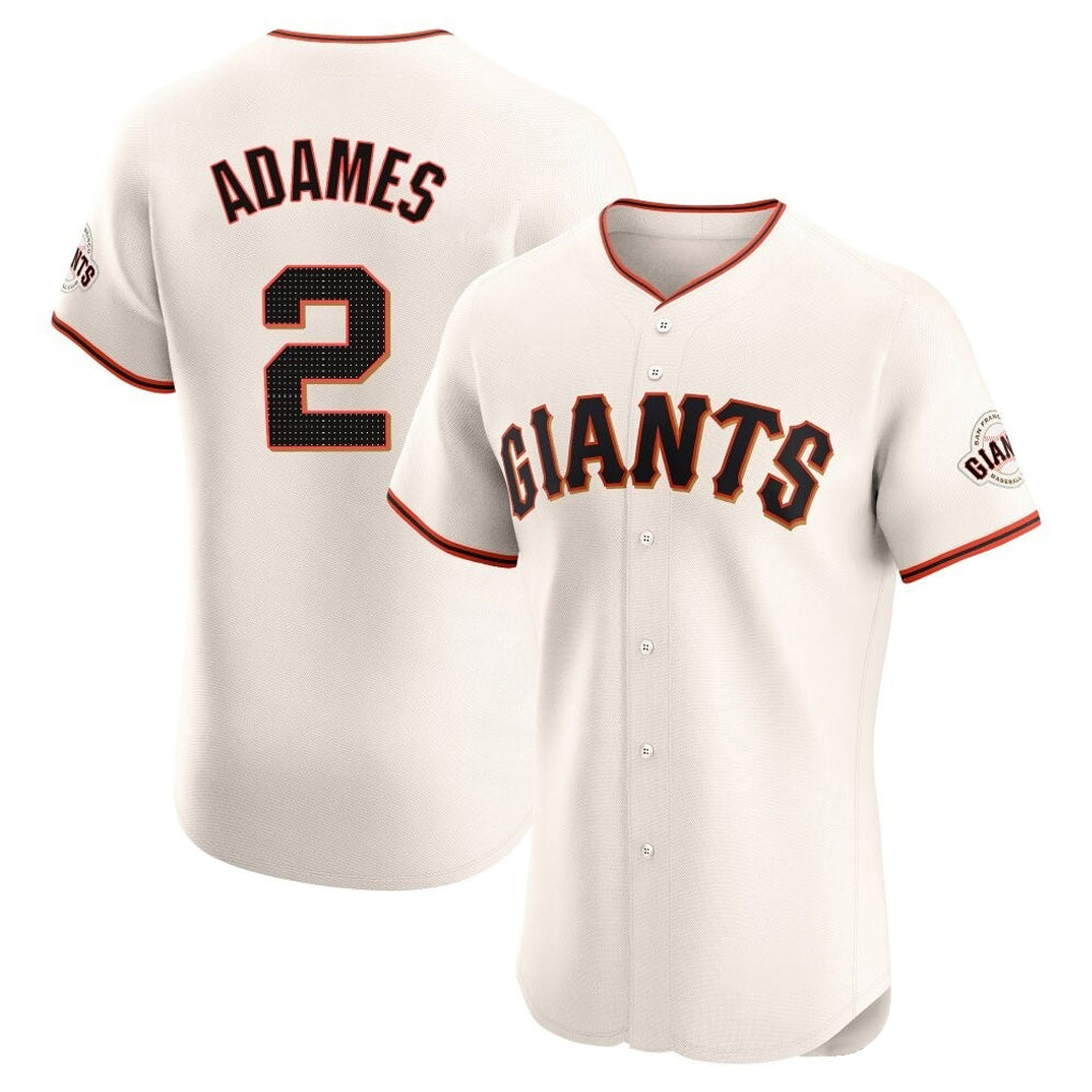 Kooe SF.Giants #2 Willy Adames Player Cream Home Limited Elite Stitched Jerseys