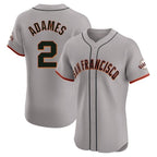 Kooe SF.Giants #2 Willy Adames Player Gray Home Limited Elite Stitched Jerseys