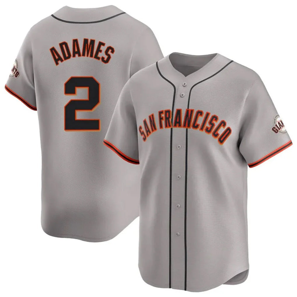 Kooe SF.Giants #2 Willy Adames Player Gray Home Limited Stitched Jerseys