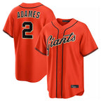 Kooe SF.Giants #2 Willy Adames Player Orange Home Game Stitched Jerseys