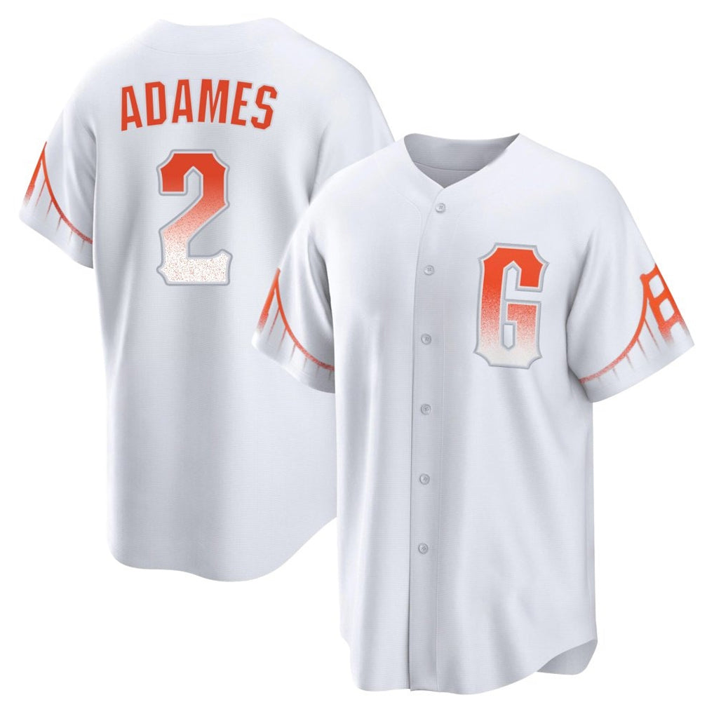Kooe SF.Giants #2 Willy Adames Player White City Connect Home Game Stitched Jerseys