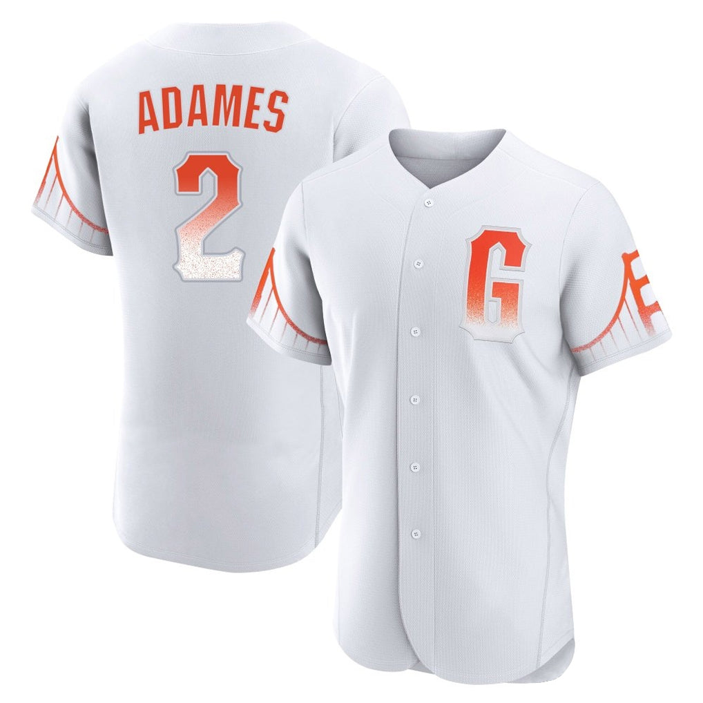 Kooe SF.Giants #2 Willy Adames Player White City Connect Home Limited Elite Stitched Jerseys