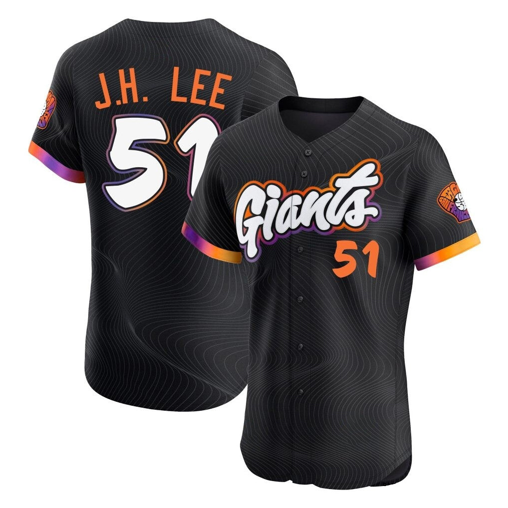 Kooe SF.Giants #51 Jung Hoo Lee Player Black 2025 City Connect Home Limited Elite Stitched Jerseys