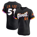 Kooe SF.Giants #51 Jung Hoo Lee Player Black 2025 City Connect Home Limited Elite Stitched Jerseys